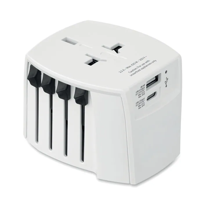 Adaptor de călătorie MUV USB AC30 PD — culoarea Alb, față