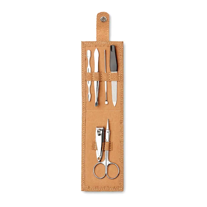 Set de manichiură NAILKIT CORK — culoarea Bej, față