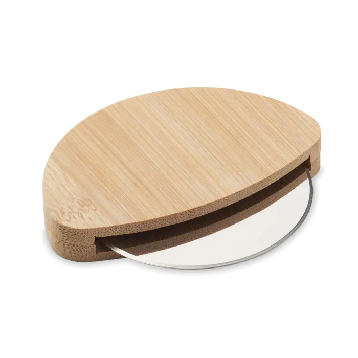 Cutter rotund pizza NAPOL — culoarea Lemn, față