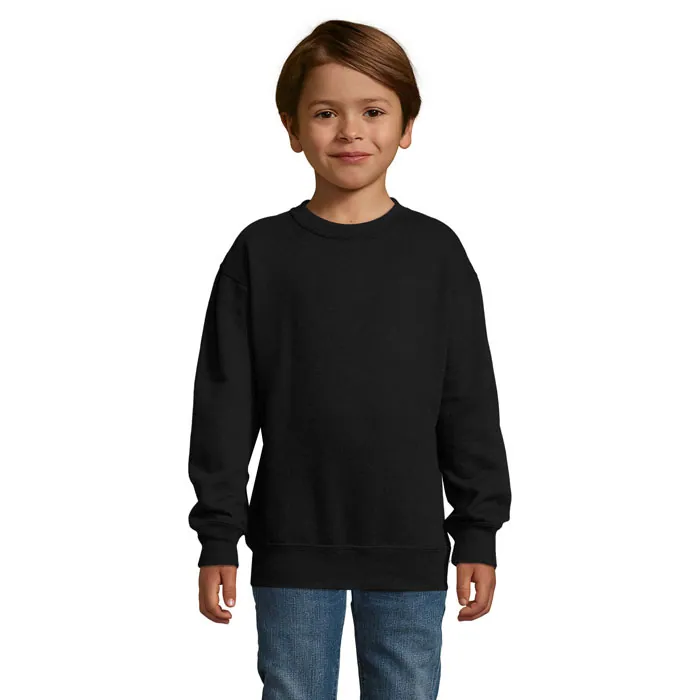 Hanorac copii NEW SUPREME — culoarea Negru, față