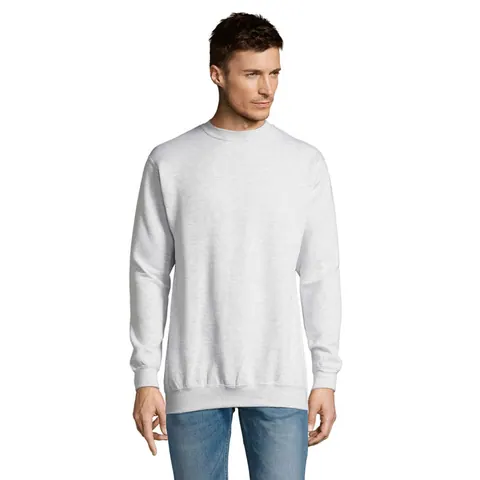 Hanorac unisex NEW SUPREME — culoarea Gri cenușiu, față