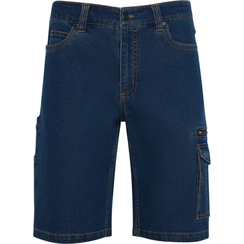Bermude unisex Nivus — culoarea Albastru jeans, imagine produs