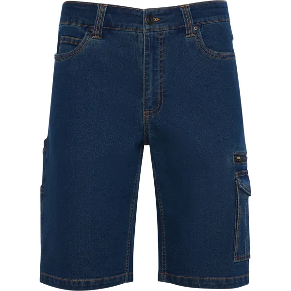 Bermude unisex Nivus — culoarea Albastru jeans, imagine produs