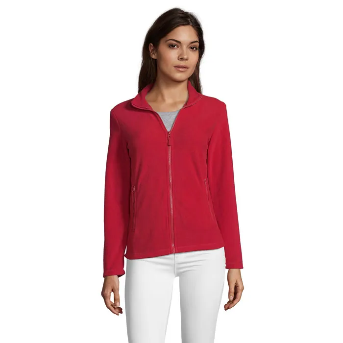 Jachetă fleece damă NORMAN — culoarea Roșu, față