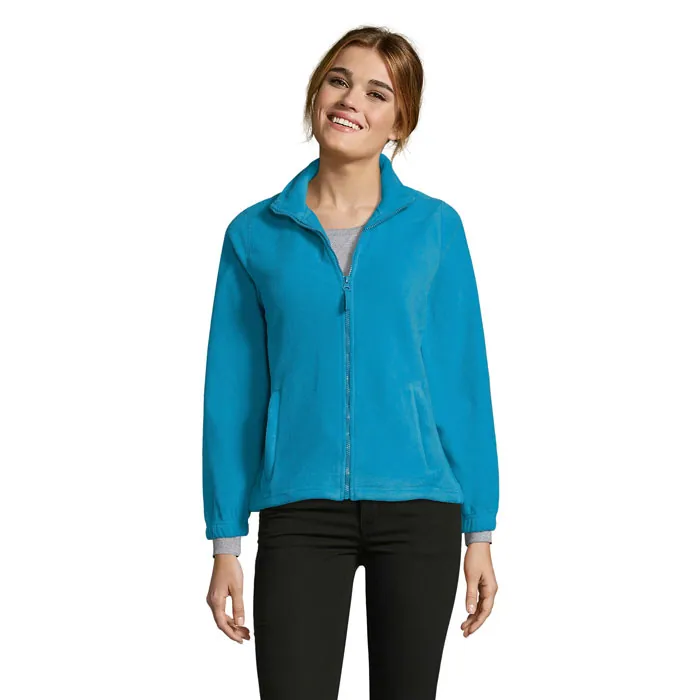 Jachetă fleece damă NORTH — culoarea Aqua, față