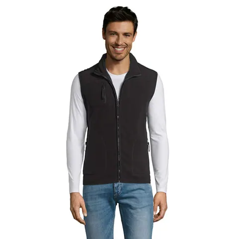 Jachetă fleece unisex NORWAY — culoarea Negru, față