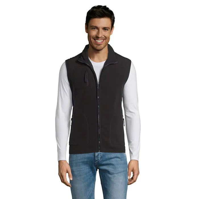 Jachetă fleece unisex NORWAY — culoarea Negru, față