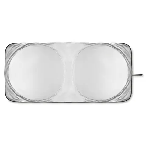 Parasolar auto OMBRA POUCH — culoarea Argint mat, față
