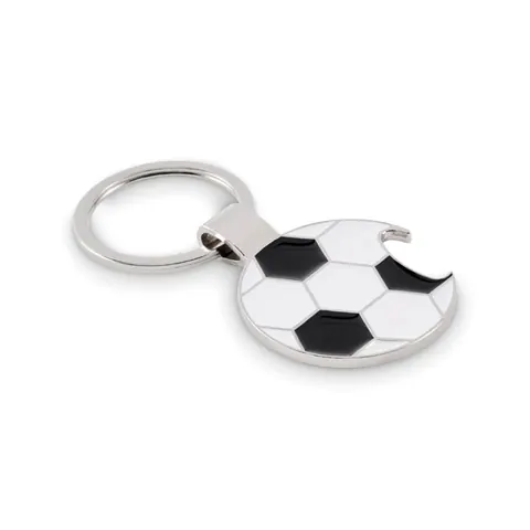 Breloc cu desfăcător OPEN GOAL — culoarea Alb / Negru, față