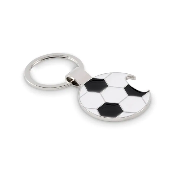 Breloc cu desfăcător OPEN GOAL — culoarea Alb / Negru, față