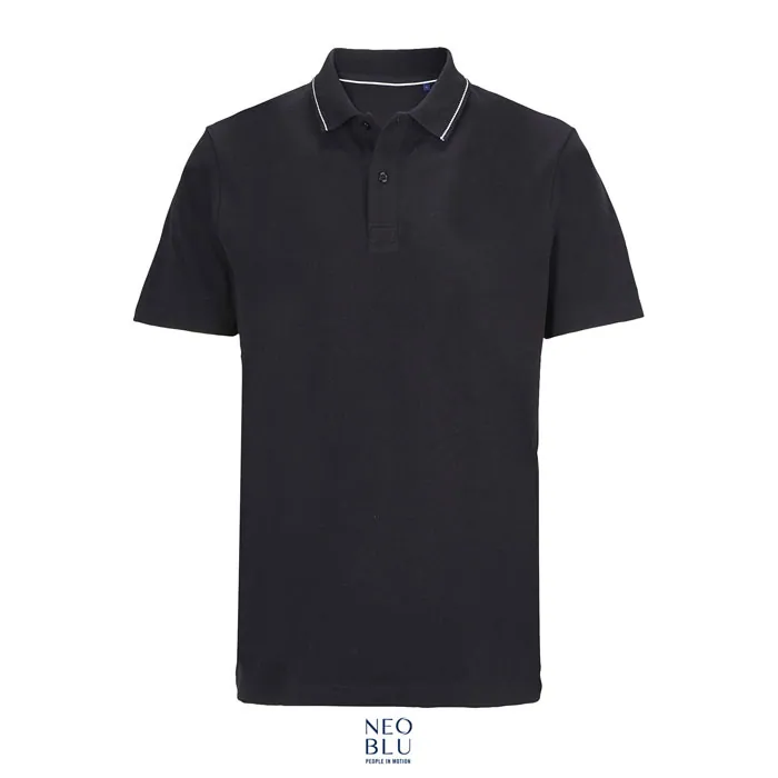Tricou polo unisex OREL — culoarea Negru intens, față