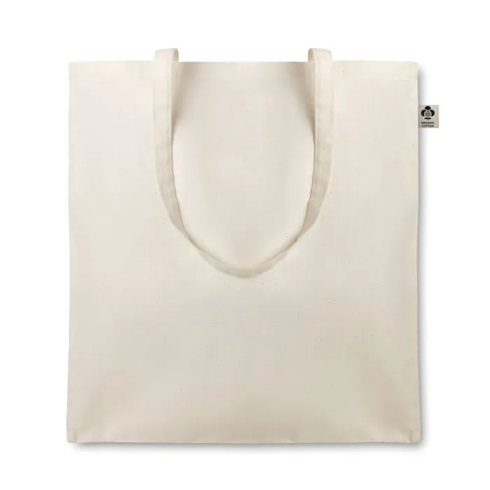 Geantă tote ORGANIC COTTONEL — culoarea Bej, față