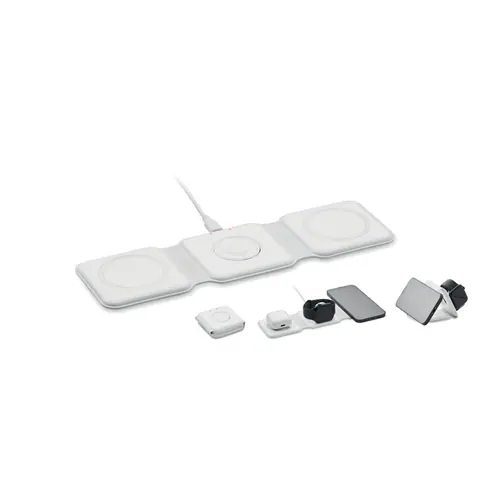 Stație de încărcare pliabilă ORIO — culoarea Alb, față