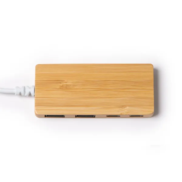 Hub USB Pablek — culoarea Natural, imagine produs