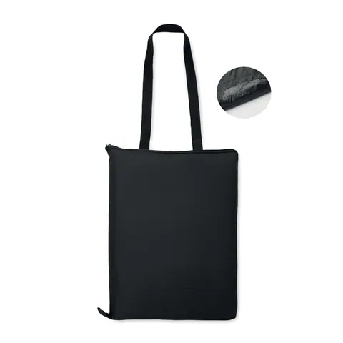 Pătură de picnic pliabilă PACAM — culoarea Negru, față