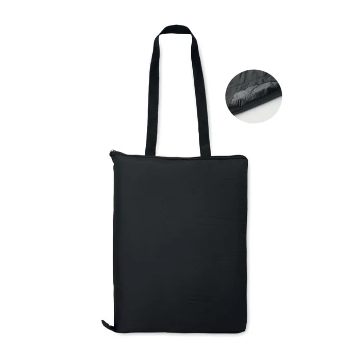 Pătură de picnic pliabilă PACAM — culoarea Negru, față