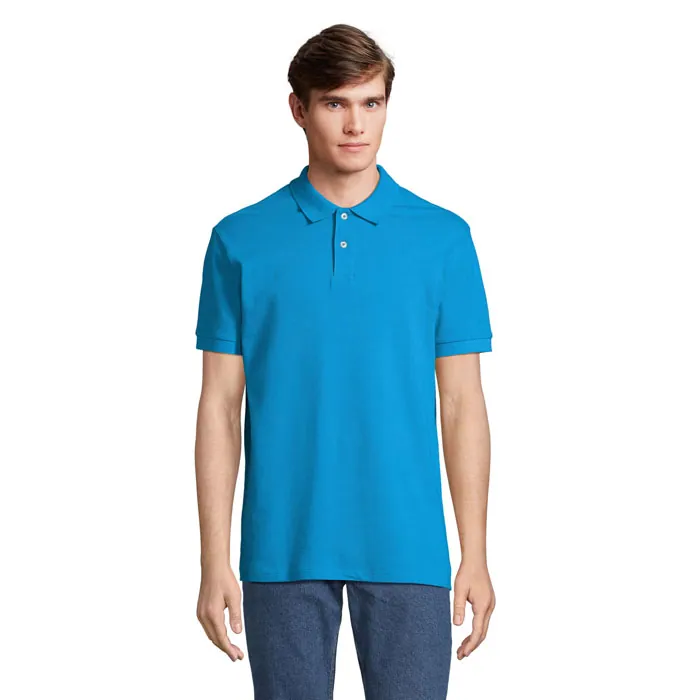 Tricou polo bărbați PACIFIC — culoarea Aqua, față