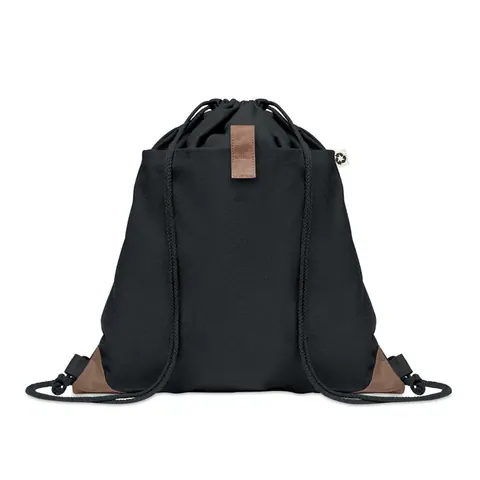 Rucsac cu șnur PANDA BAG — culoarea Negru, față