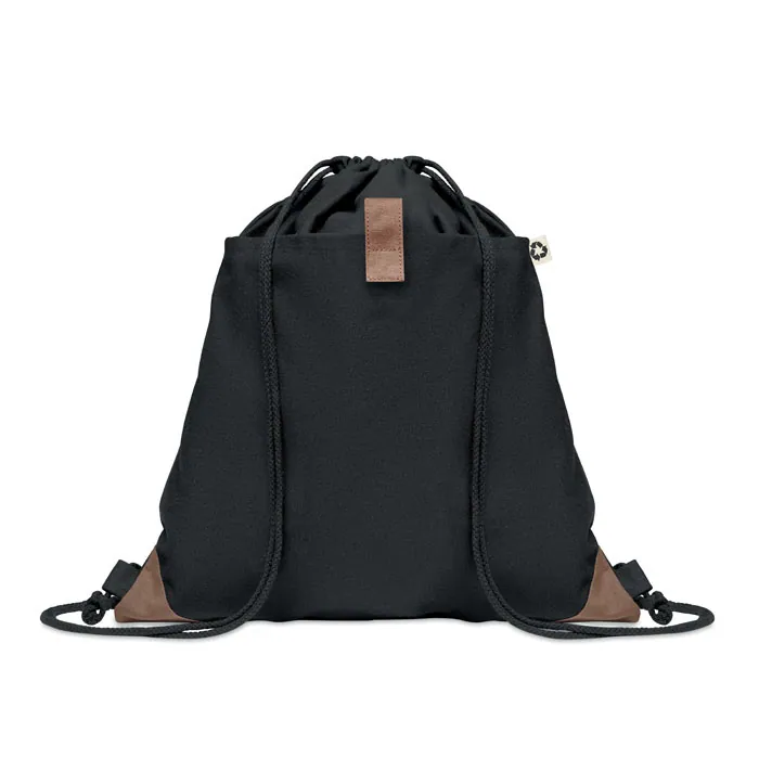 Rucsac cu șnur PANDA BAG — culoarea Negru, față