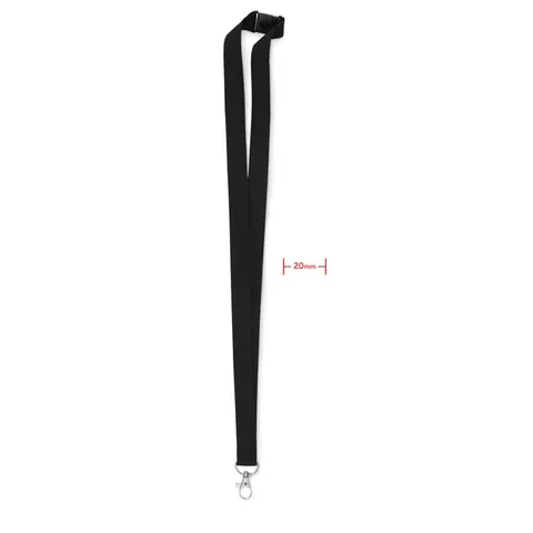 Lanyard PANY — culoarea Negru, față