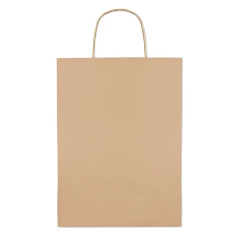Pungă din hârtie PAPER LARGE — culoarea Bej, față