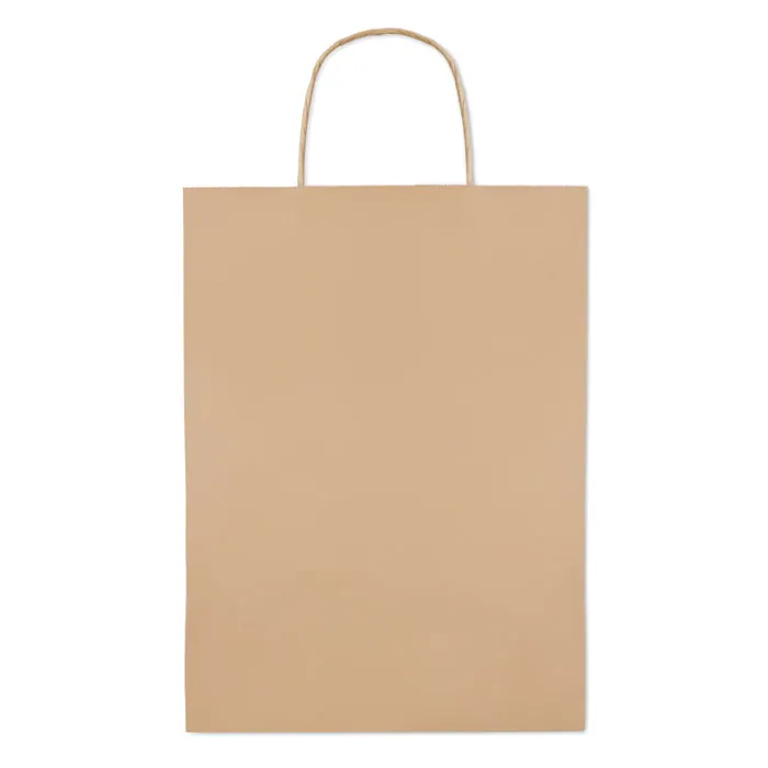 Pungă din hârtie PAPER LARGE — culoarea Bej, față