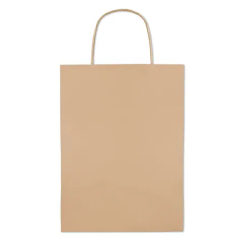 Pungă din hârtie PAPER MEDIUM — culoarea Bej, față