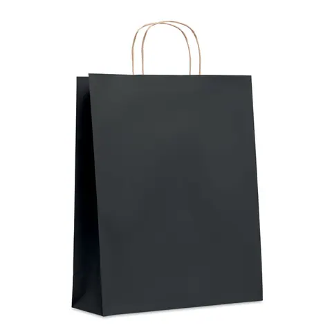 Pungă din hârtie PAPER TONE L — culoarea Negru, față