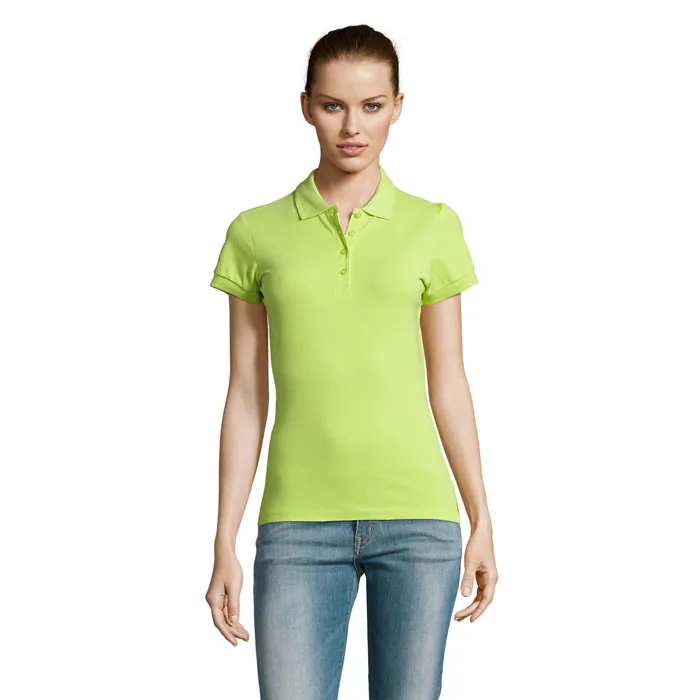 Tricou polo damă PASSION — culoarea Verde măr, față