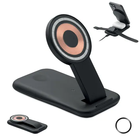 Încărcător multifuncțional PENDOLESS — culoarea Negru, față