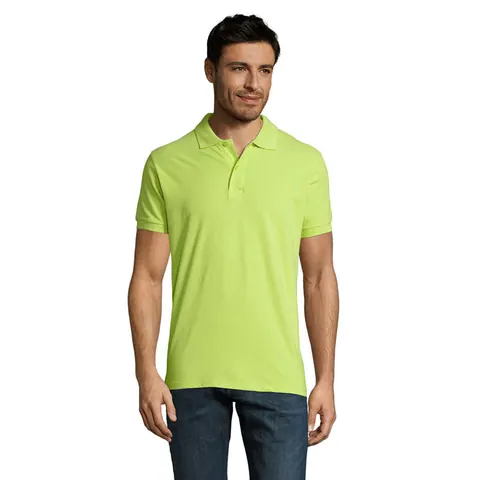 Tricou polo bărbați PERFECT — culoarea Verde măr, față