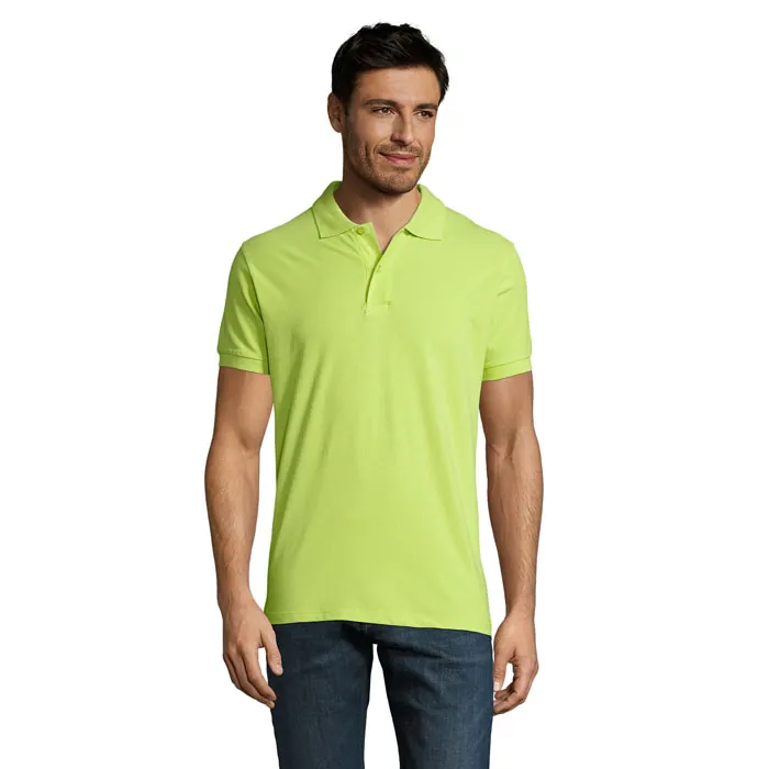 Tricou polo bărbați PERFECT — culoarea Verde măr, față