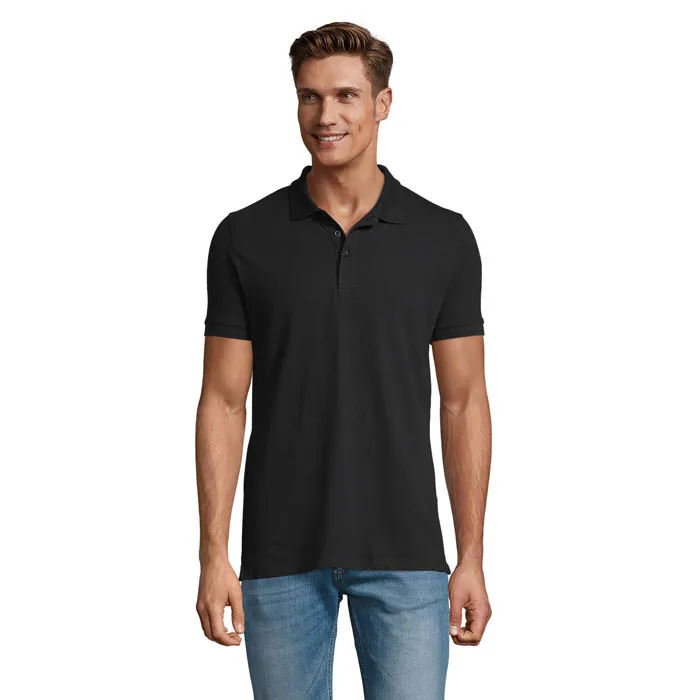 Tricou polo bărbați PHOENIX — culoarea Negru, față