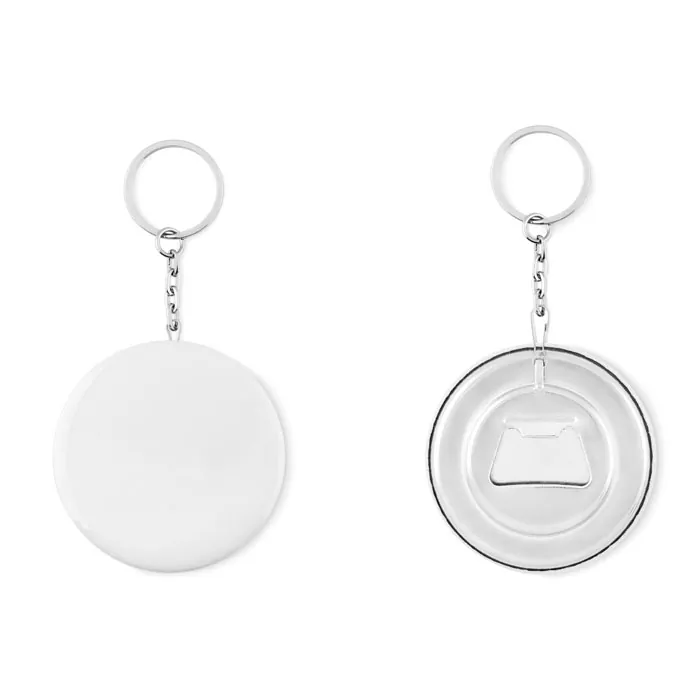 Breloc cu desfăcător PIN FLASK — culoarea Argint mat, față