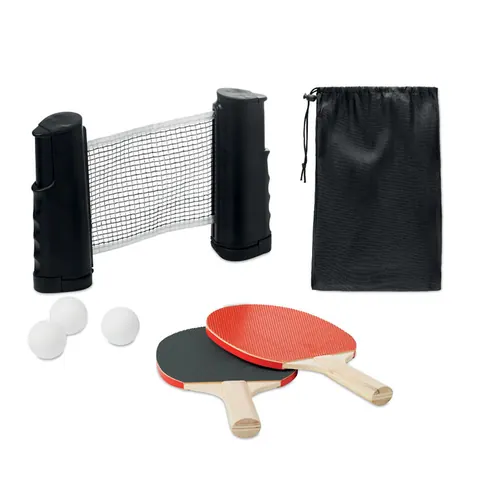 Set de tenis PING PONG — culoarea Negru, față