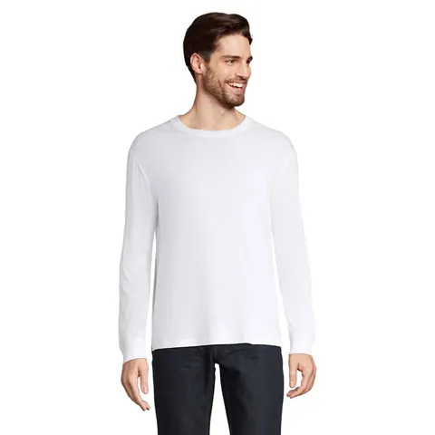 Tricou cu mânecă lungă unisex PIONEER LSL — culoarea Alb, față