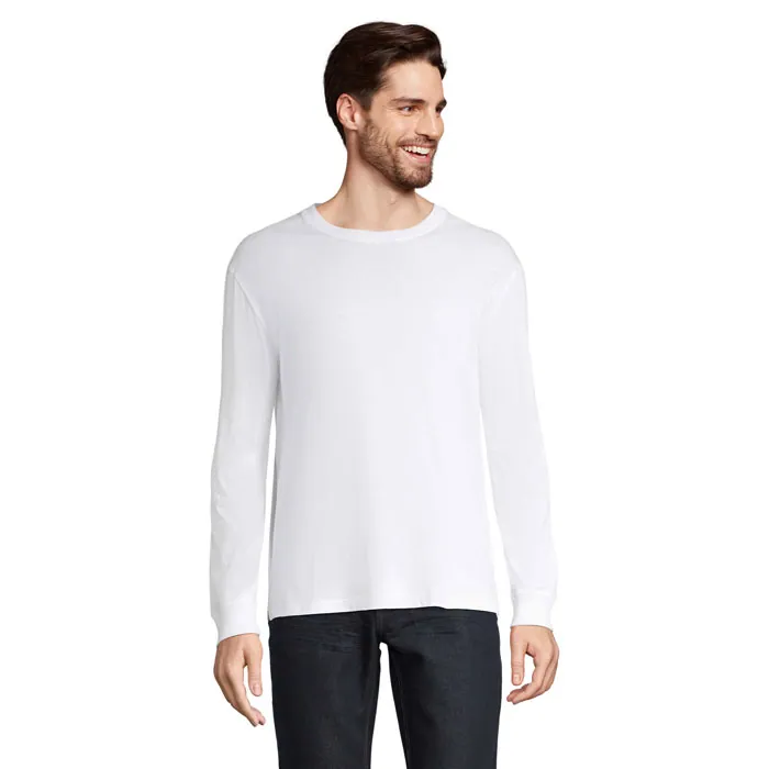 Tricou cu mânecă lungă unisex PIONEER LSL — culoarea Alb, față