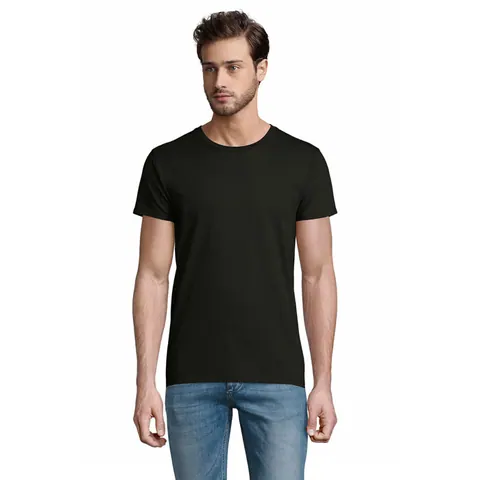 Tricou bărbați PIONEER — culoarea Negru intens, față