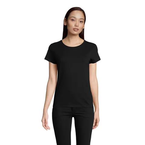 Tricou damă PIONEER — culoarea Negru intens, față