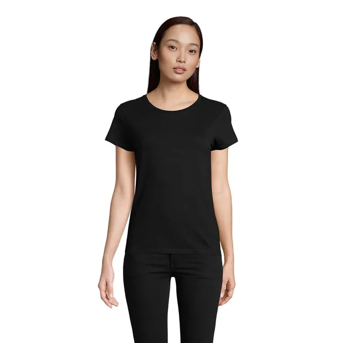Tricou damă PIONEER — culoarea Negru intens, față