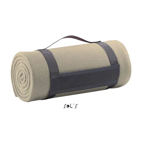 Pătură PLAID — culoarea Bej natural, față