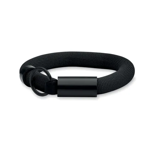 Breloc textil POLLY — culoarea Negru, față