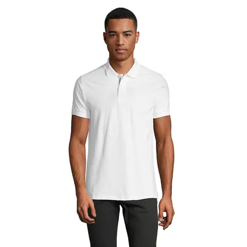 Tricou polo bărbați PORTLAND — culoarea Alb, față