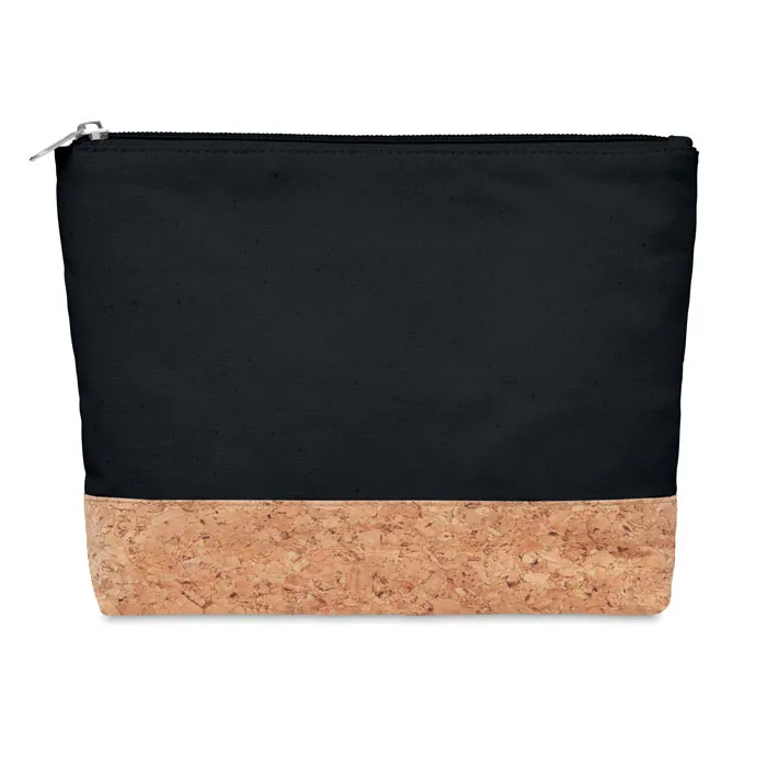 Geantă cosmetice plută&bumbac PORTO BAG — culoarea Negru, față