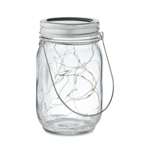 Lanternă solară POT LAMP — culoarea Transparent, față