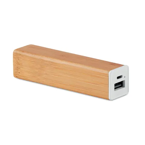 Baterie externă POWERBAM — culoarea Lemn, față
