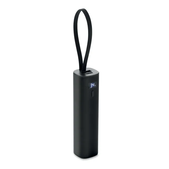 Baterie externă POWERTUBE — culoarea Negru, față