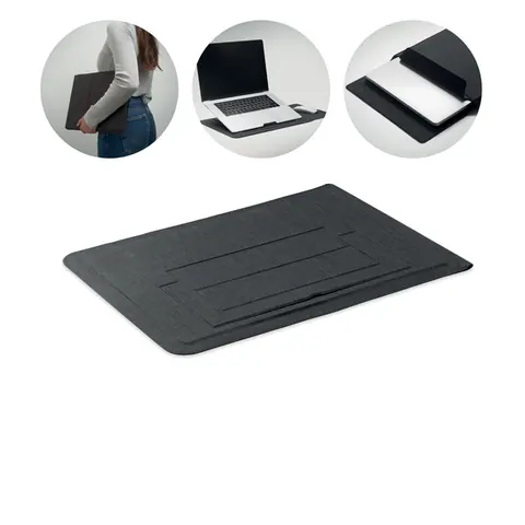 Husă pentru laptop PRACTIC — culoarea Negru, față