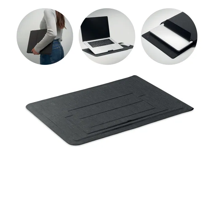 Husă pentru laptop PRACTIC — culoarea Negru, față