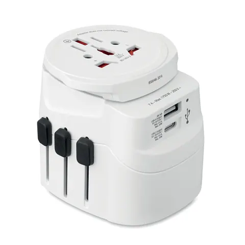 Adaptor de călătorie PRO LIGHT USB AC30 PD — culoarea Alb, față